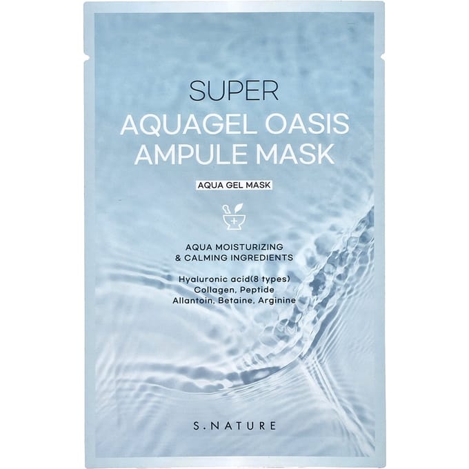 S.NATURE Super Aqua Gel Oasis Ampoule Beauty Masker, 30ml white
