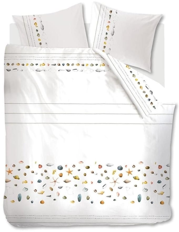 Marjolein Bastin Shellfish dekbedovertrek - Eenpersoons - 140x200/220 - Wit