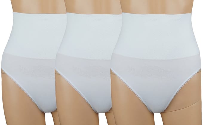 3-pack Dames corrigerende string J&C 3235 Wit - maat L/XL