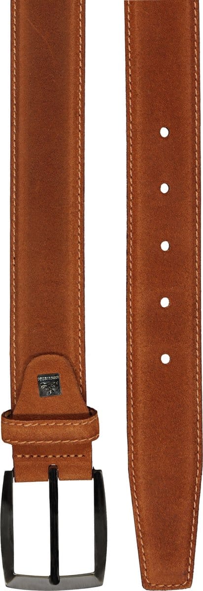 LINDENMANN leren heren riem - cognac