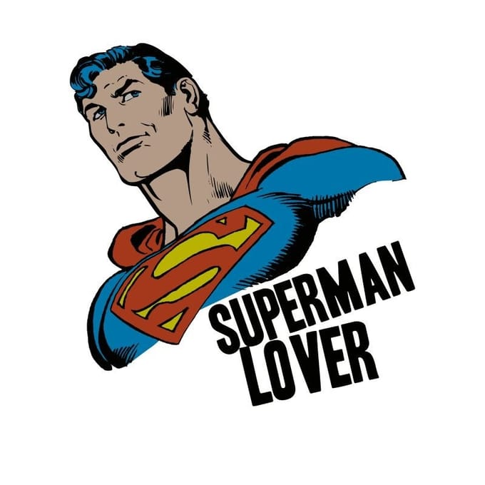 DC Comics Superman Lover T-shirt - Wit - 5XL