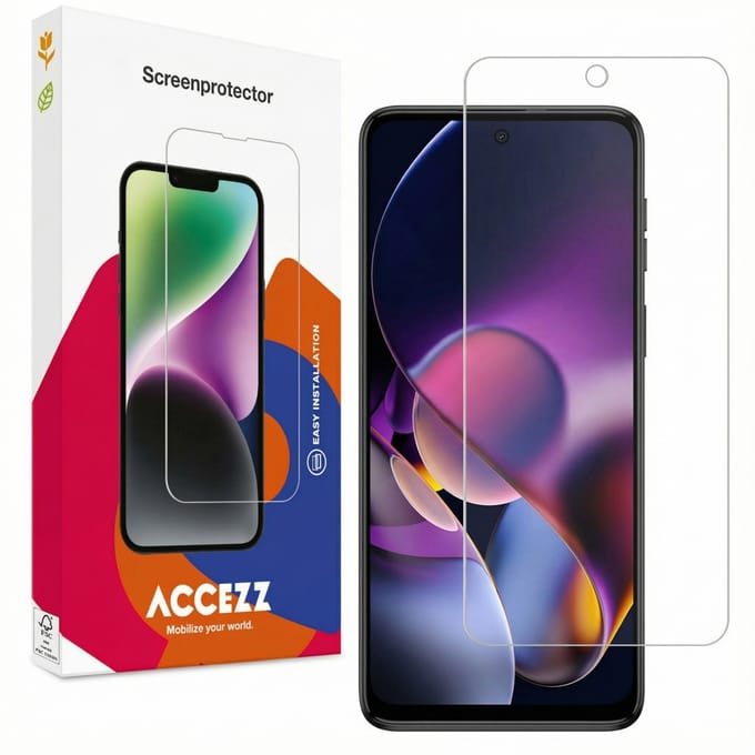 Accezz Screen Protector - Geschikt voor Motorola Moto G54 - Gehard Glas Screenprotector