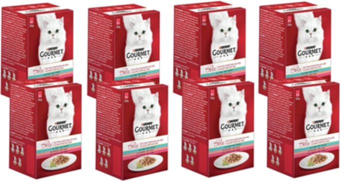 8x Gourmet Mon Petit - Vis - Kattenvoer - 6x50g
