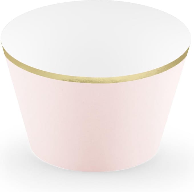 Cupcake Vormpjes Lichtroze Pastel 7,6cm 6st