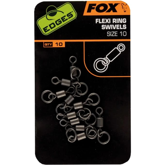 Fox Edges Flexi Ring Swivel - Maat 10 - Zwart