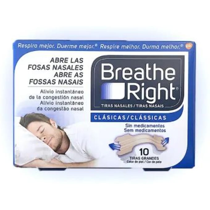 Breathe Right Bandelettes Nasales Grande Taille 10 Unités gray