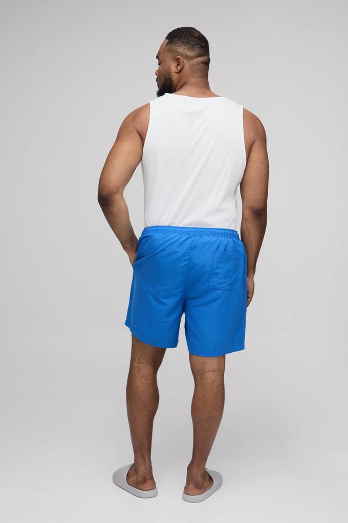 Plus Mid Length Swim Short | Navy | Size 5XL