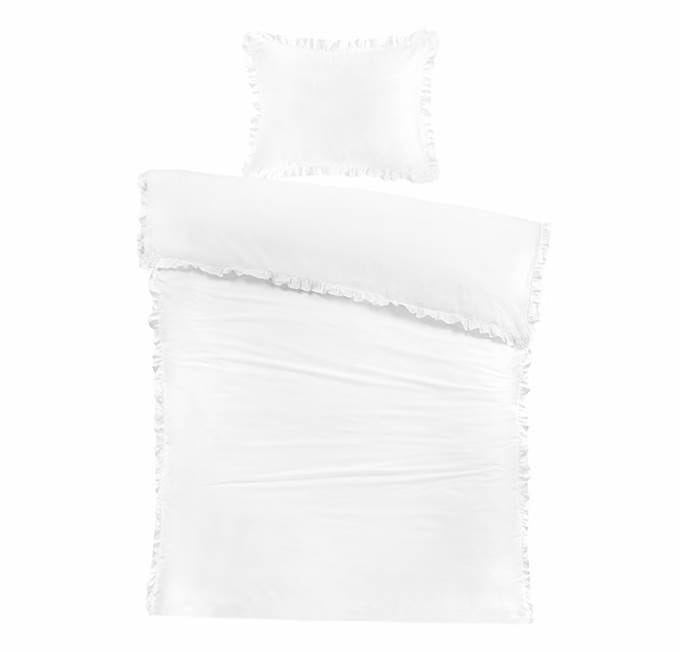 Papillon Fleur Dekbedovertrek - Eenpersoons - 140x200/220 cm - Wit