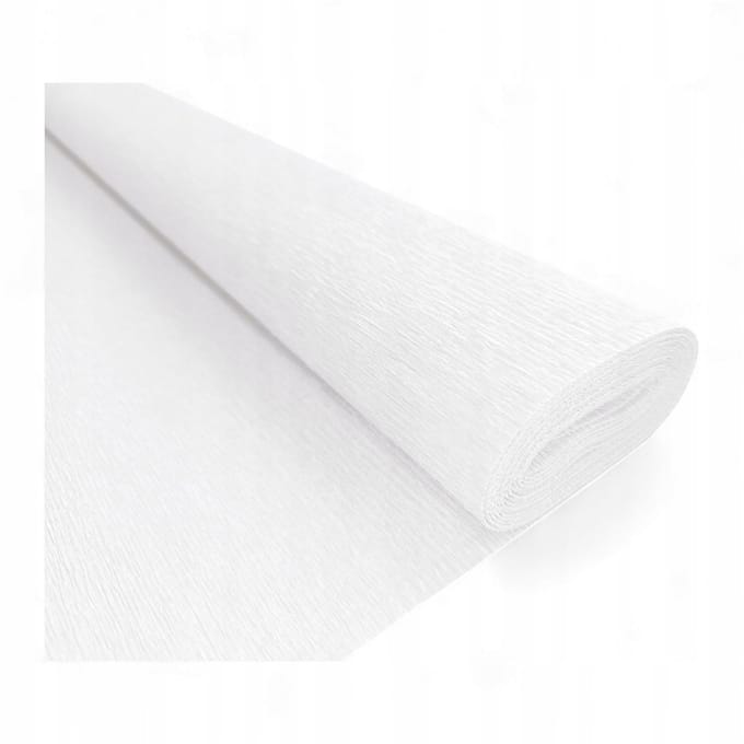 Interdruk Kreppapier Wit 200x50cm - Ambachtelijk & Decoratief