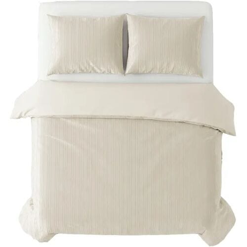 Sleeptime Dekbedovertrek Velvet Lining Beige - Eenpersoons 140 x 200/220 cm + 1 kussensloop