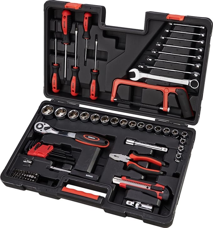 RAST90780 RODAC 1/2" | 1/4" Gereedschapskoffer / doppenset 78-delig