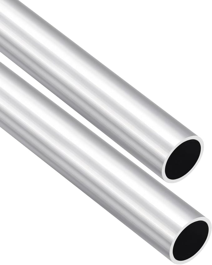 2 Stuks 25mm OD x 21mm ID Aluminium Ronde Buizen van 300mm Lengte voor Machinebouw, Constructie en DIY Projecten