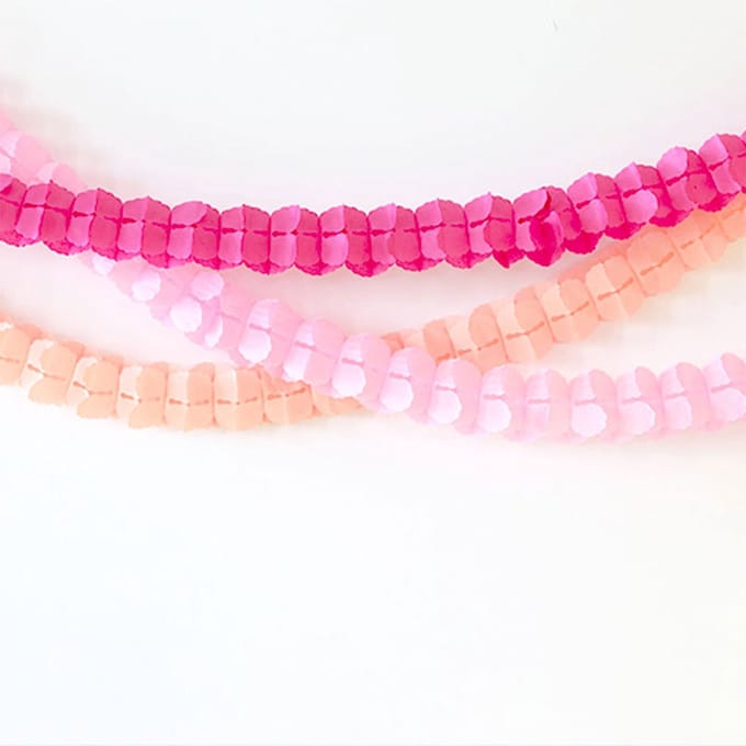 Folat - Slingers Pastel Roze 3m - 3 stuks