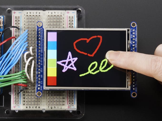 2.8 inch TFT LCD with Touchscreen w/MicroSD Adafruit 1770