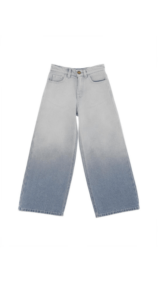 jeans been breed blauw