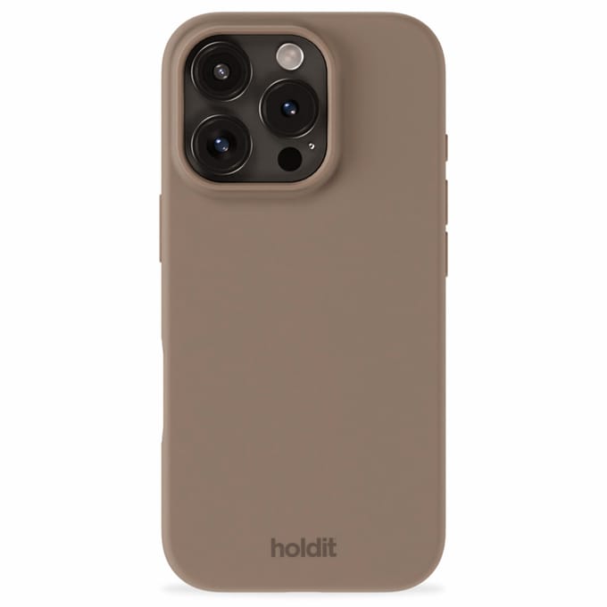 Holdit Silicone Case geschikt voor Apple iPhone 16 Pro - Mocha Brown