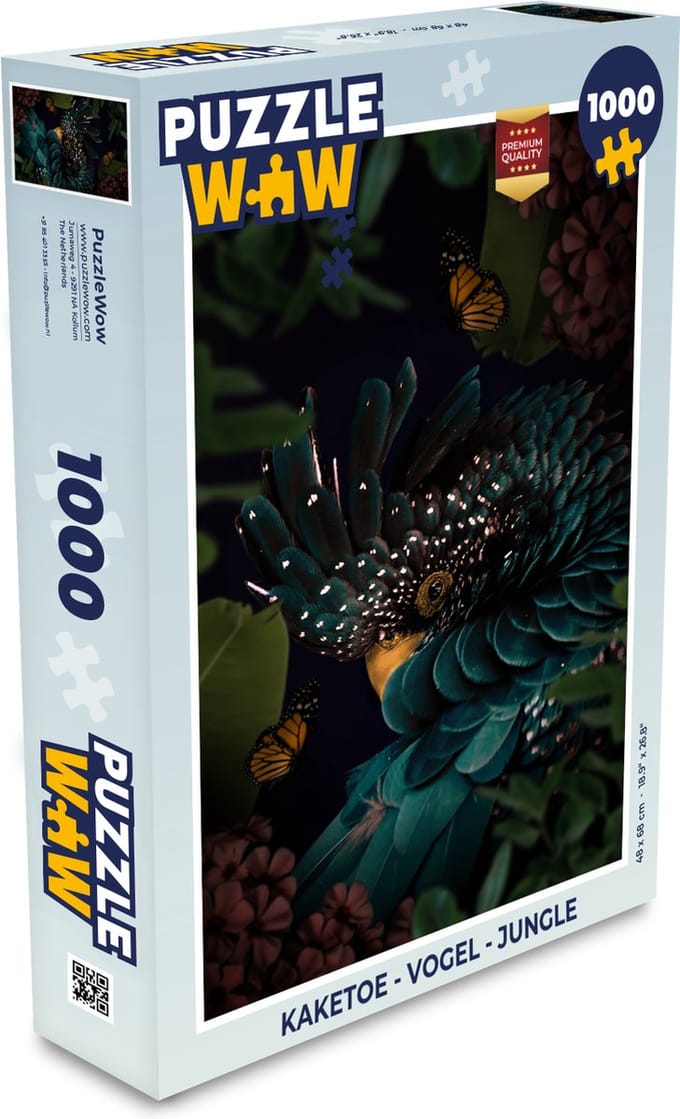Puzzel Kaketoe - Vogel - Jungle - Legpuzzel - Puzzel 1000 stukjes volwassenen