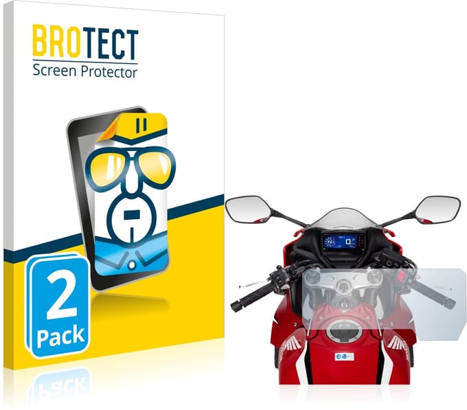 BROTECT - Screenprotector voor Honda CBR650R 2019-2021 - Folie Beschermfolie transparant 2 Stuks