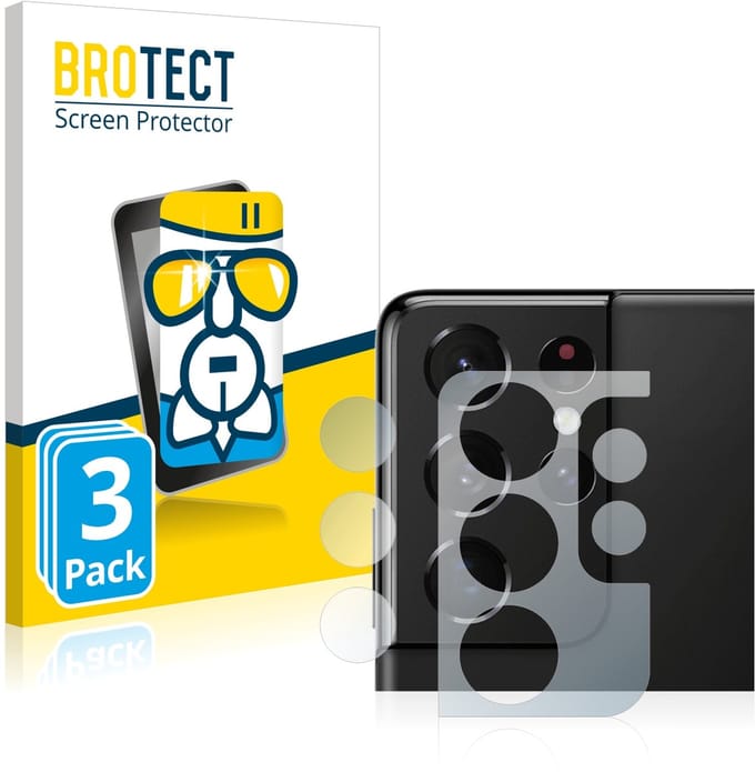 Screenprotector 3 Stuks voor Samsung Galaxy S21 Ultra 5G (ALLEEN Camera Lens) Beschermglas transparant