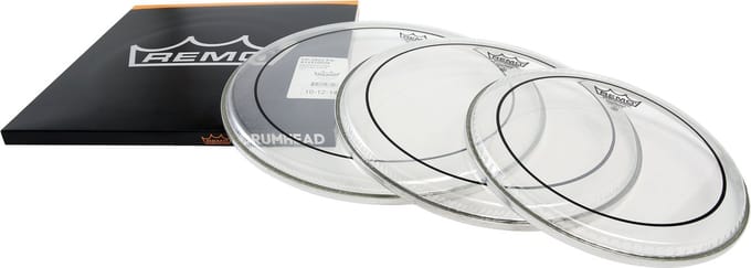 Remo velSet Pinstripe, clear, Fusion: 10",12",14" - Drumvellen set