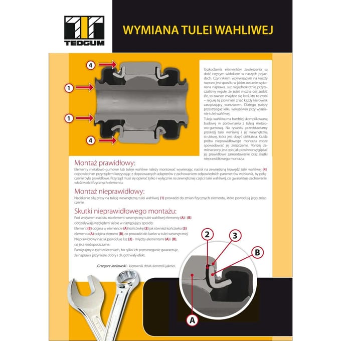 Voorste draagarm silentblock TEDGUM 313746