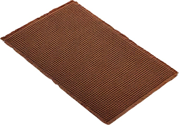 Badmat Vaylen - voor badkamer - Douchemat - Bruin - 50x80cm - Absorberend & antislip - Boho stijl