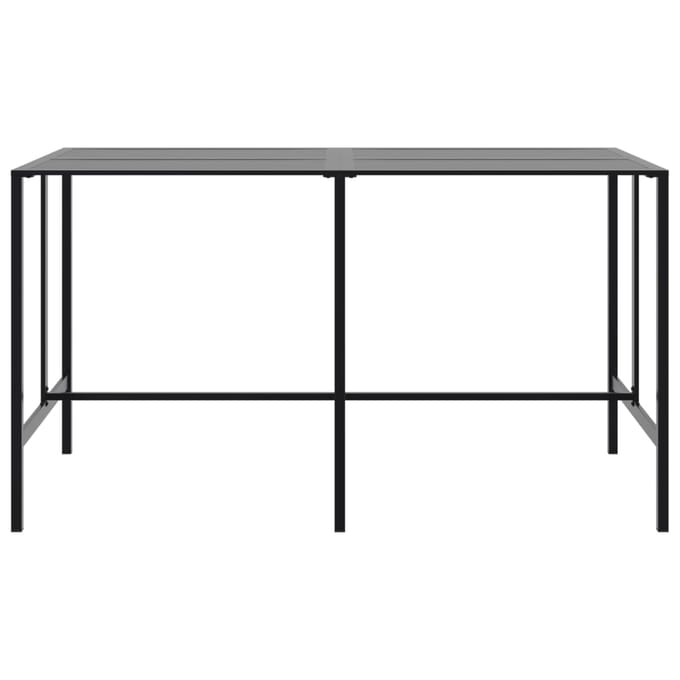 vidaXL - Bartafel - 200x100x110 - cm - gepoedercoat - staal - zwart