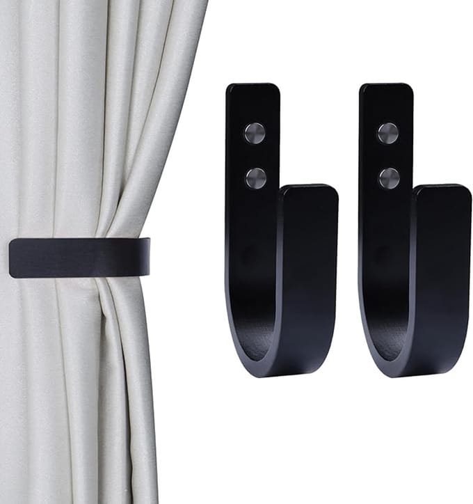 Omgoods - 2 Stuks Houten Gordijn Ties - U-vormige Gordijnhouders