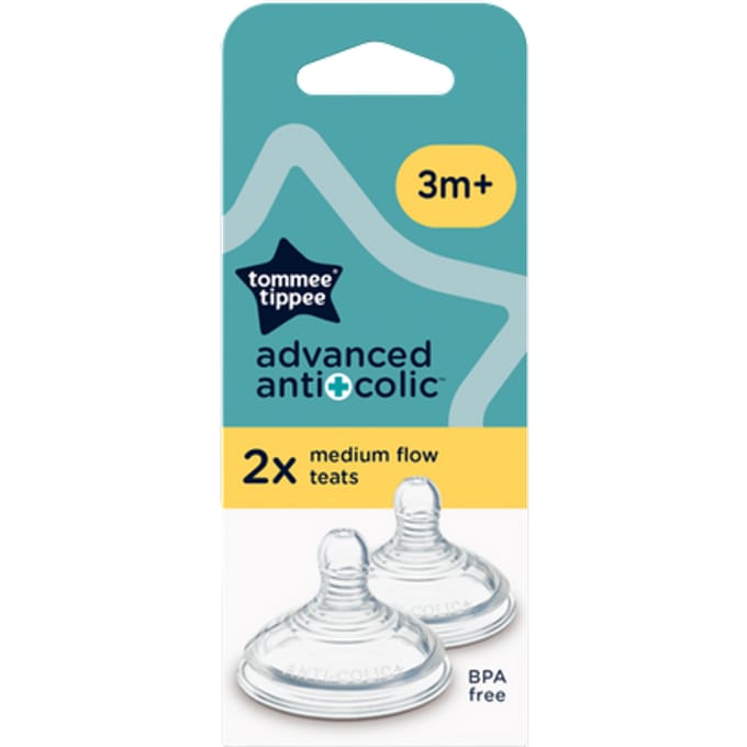 Tommee Tippee Advanced Anti-Colic Medium Flow 3+ Maanden Speen – 2 stuks