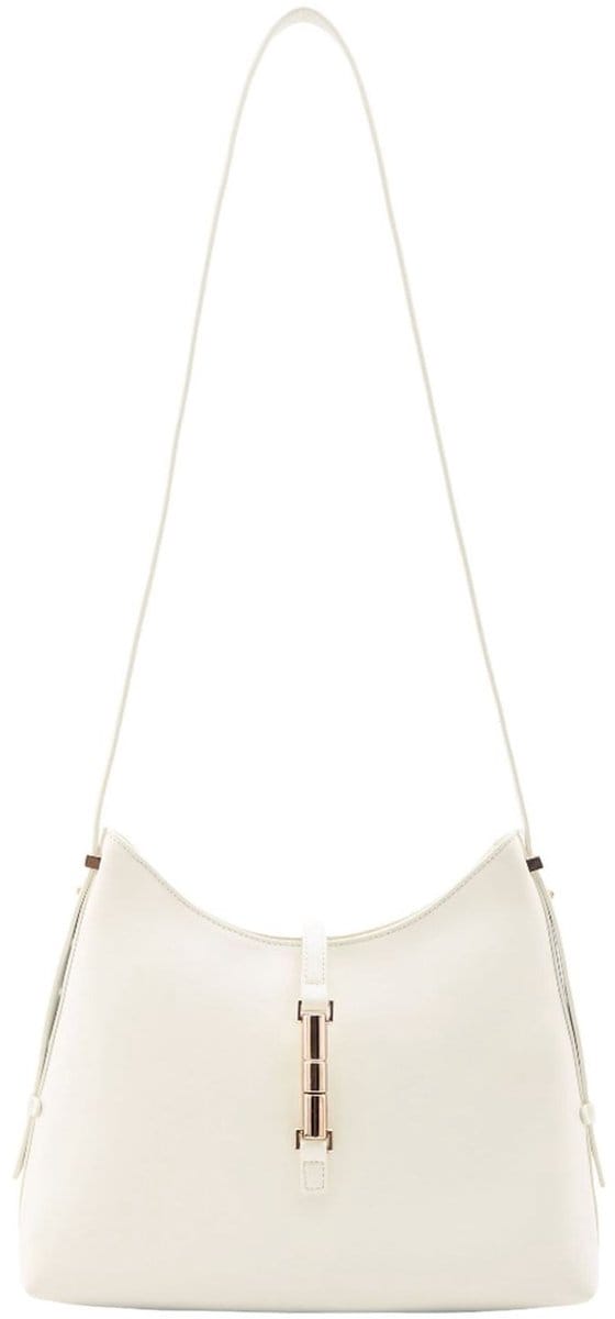 SEIDENFELT MANUFAKTUR schoudertas Loviisa Hobo Bag Cloudy Beige crème