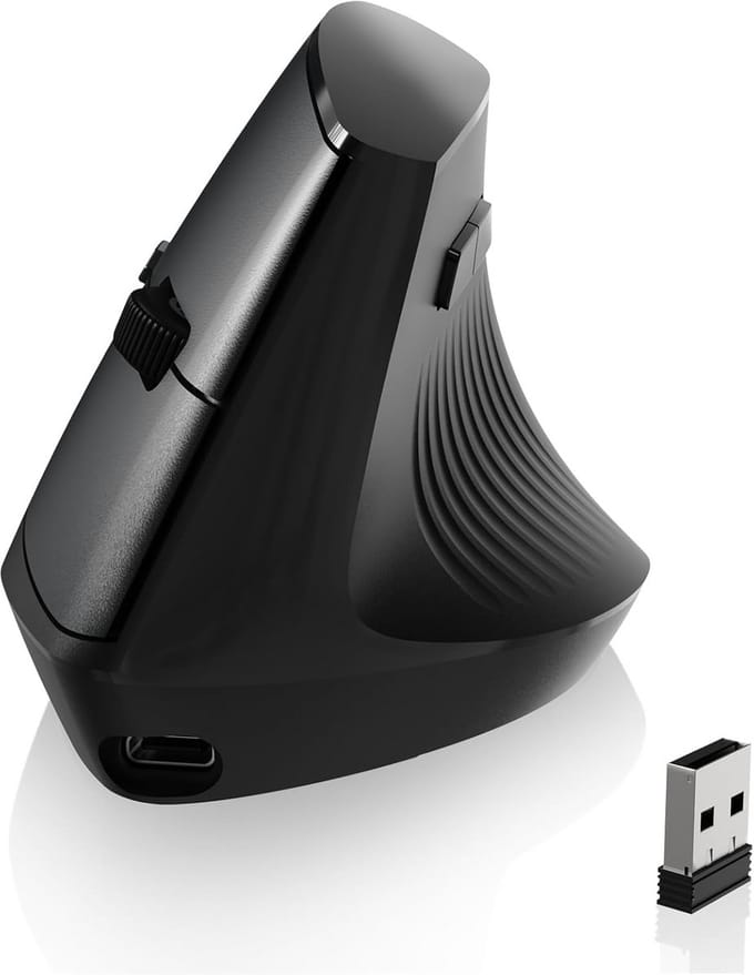 Ergonomische Draadloze Verticale Muis Lichtgewicht Stil Kantoor Plug & Play