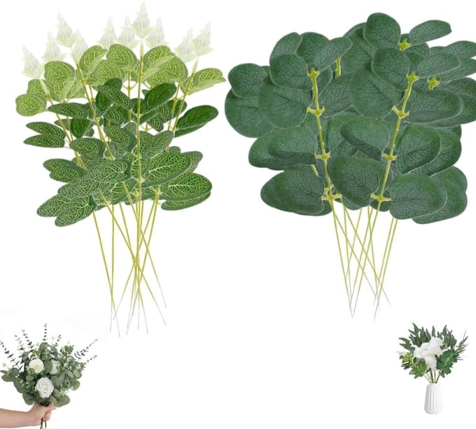 Dailygoods- Kunsttakken 20 Stuks - Groene Bladeren - Kunstbloemen
