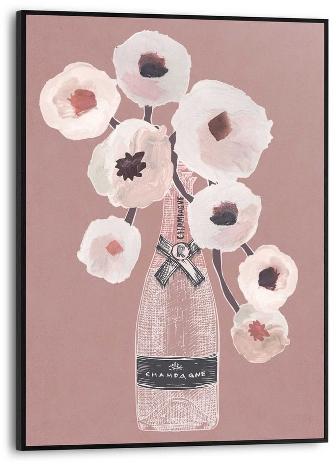 Schilderij Champagne - 40 x 30 - Hout - REINDERS