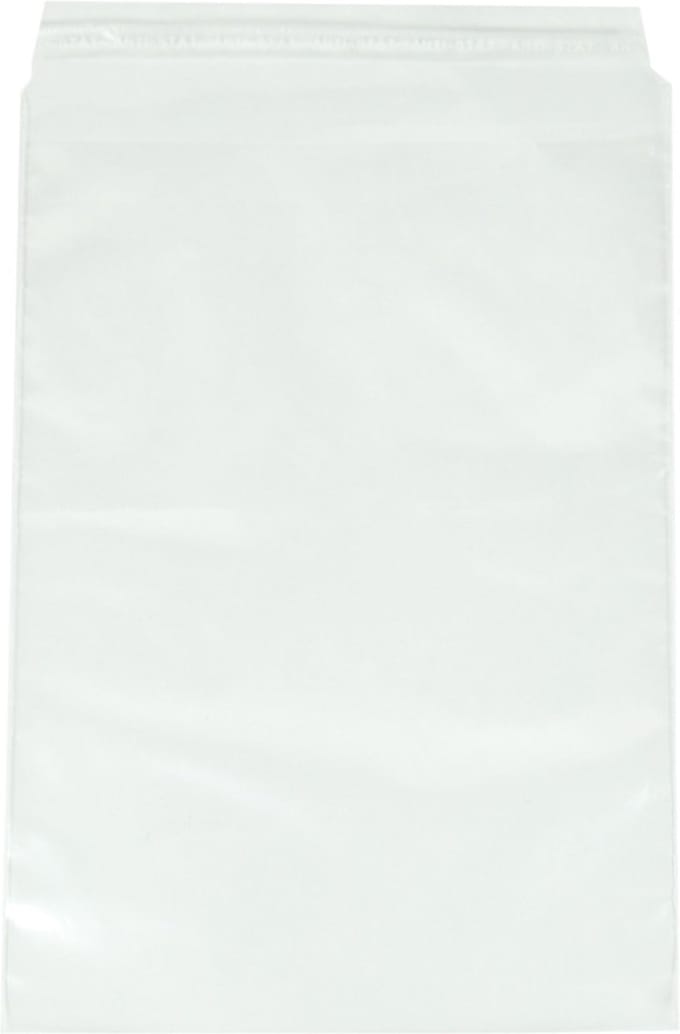 Plastic zakken met plakstrip (pe) 225 x 310 + 50 mm 50 micron