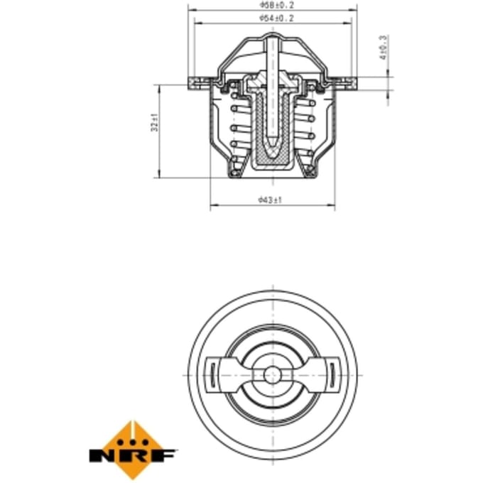 Thermostaat, koelvloeistof NRF 725205