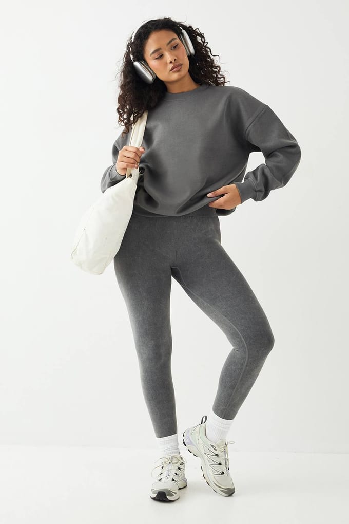 Dames DSGN Studio Crew Neck Oversized Sweatshirt | Charcoal | Maat: Medium
