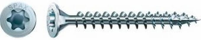 Houtschroef RVS-A2. platkop. 4.0 x 40mm. lang. Sencys. 500 stuks.