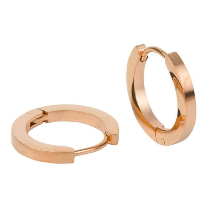 Kalli Oorringen Edelstaal Mat Rosé Goud 1851 (16mm)