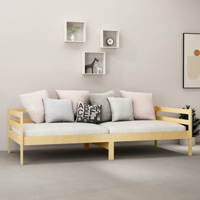 vidaXL - Slaapbank - massief - grenenhout - 90x200 - cm