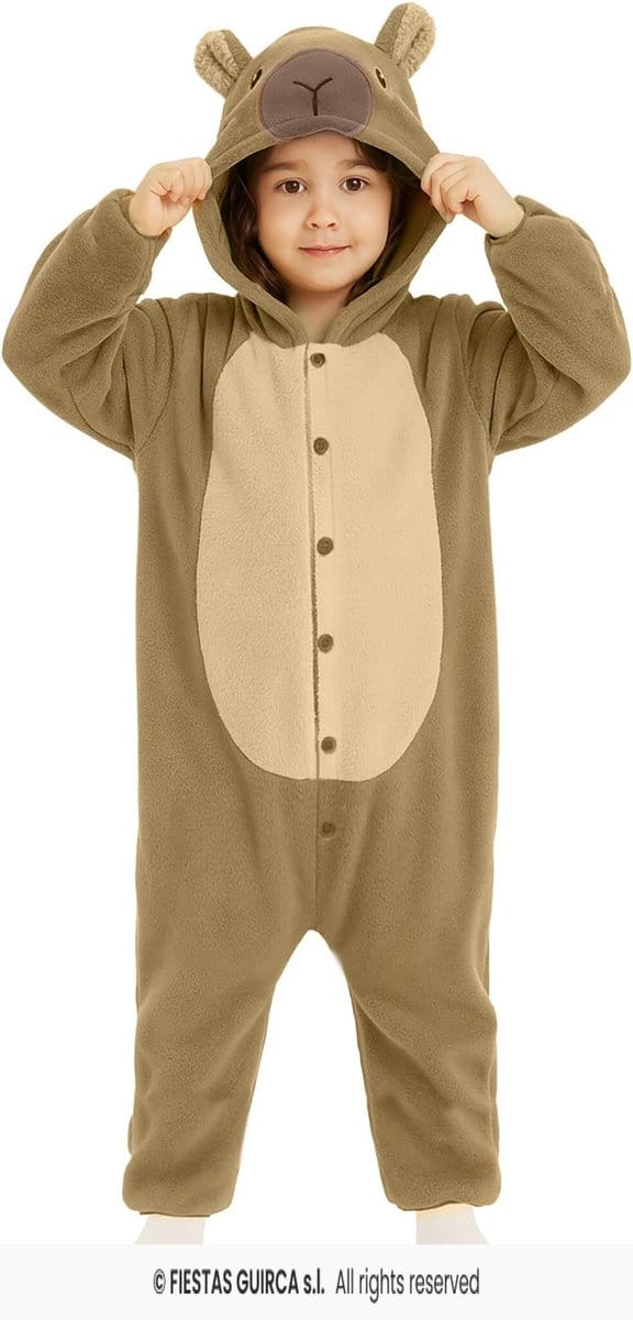 Capibara Onesie Kind - 5-6 jaar / 105-115cm