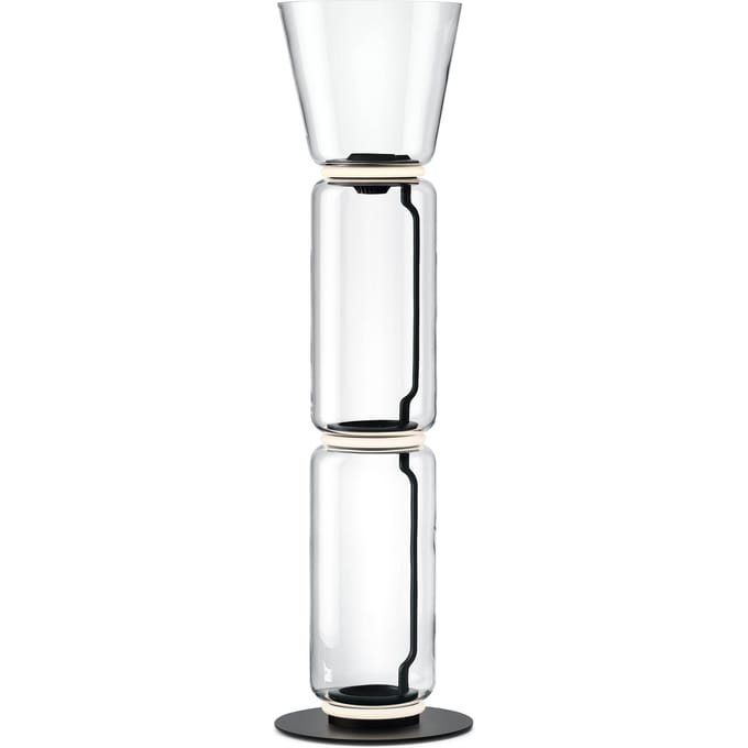 Flos - Noctambule 2 High Cylinder Cone Small Base Vloerlamp - - transparant