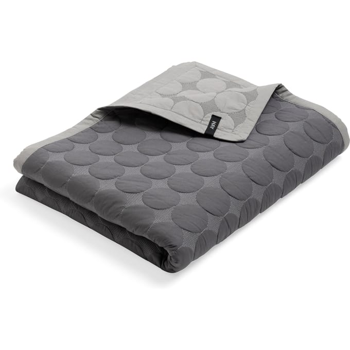 HAY Mega Dot Organic deken - Dark Grey - 235 x 245 cm