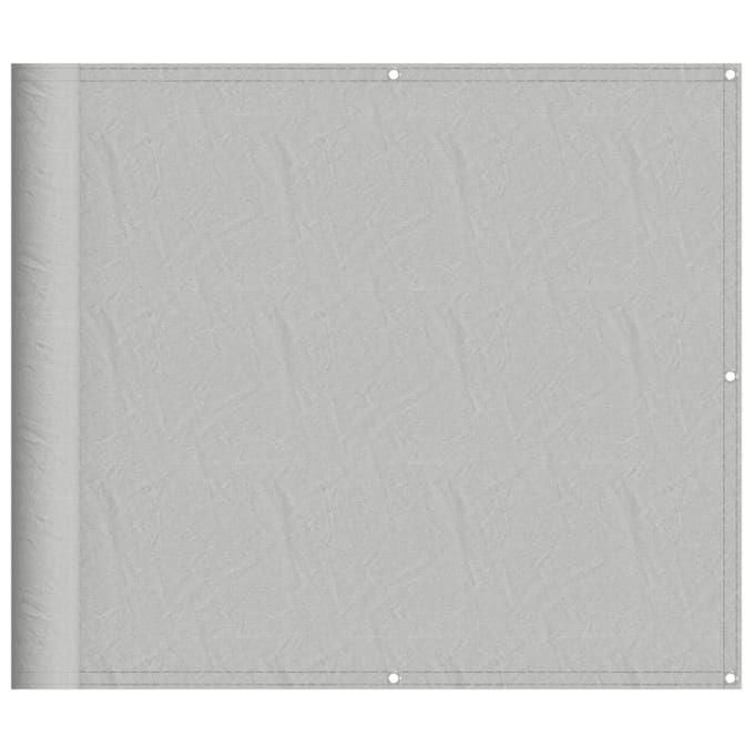 vidaXL - Balkonscherm - 90x400 - cm - 100% - oxford - polyester - lichtgrijs