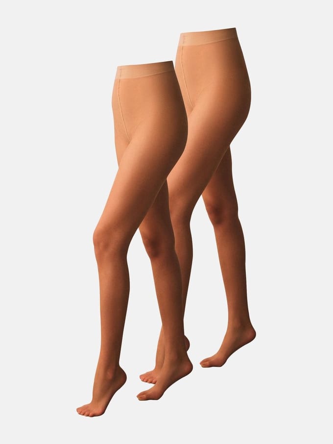 Next - Dames - N. Premium Ultimate doorzichtige 7 Denier Opaque panty, set van 2 - Naturel