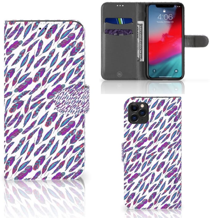 Apple iPhone 11 Pro Max Telefoon Hoesje Feathers Color