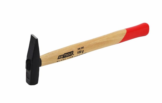 Awtools Black Line - Smeden Hamer - 0,1 kg - Houten Steel - Ergonomische Greep