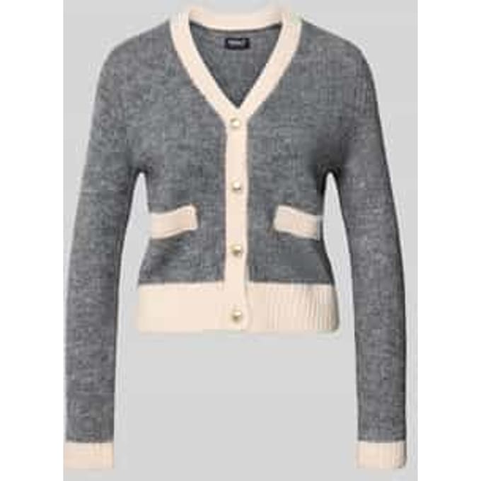 Shaped fit gebreid jack met wol, model 'MAGGIE LIFE'