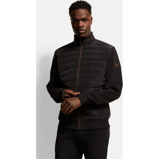 Bugatti Herren Sweatjack met horizontale quilting