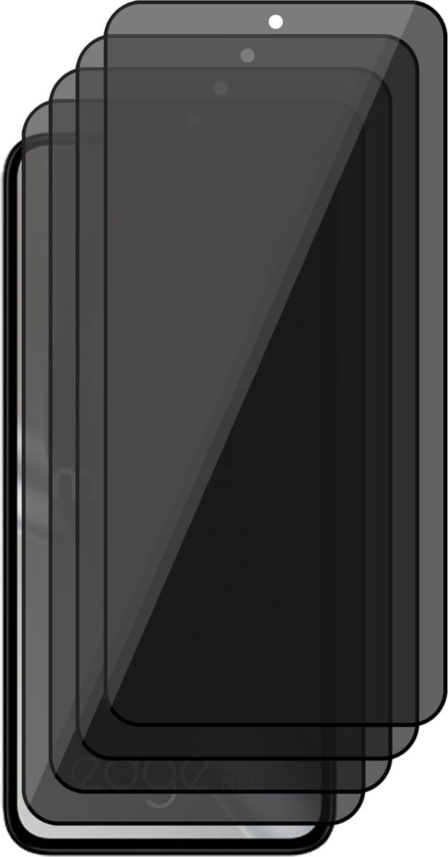 Privacy Screenprotector geschikt voor Motorola Edge 30 Neo - 4x Volledig Dekkend Glas Screen Protector