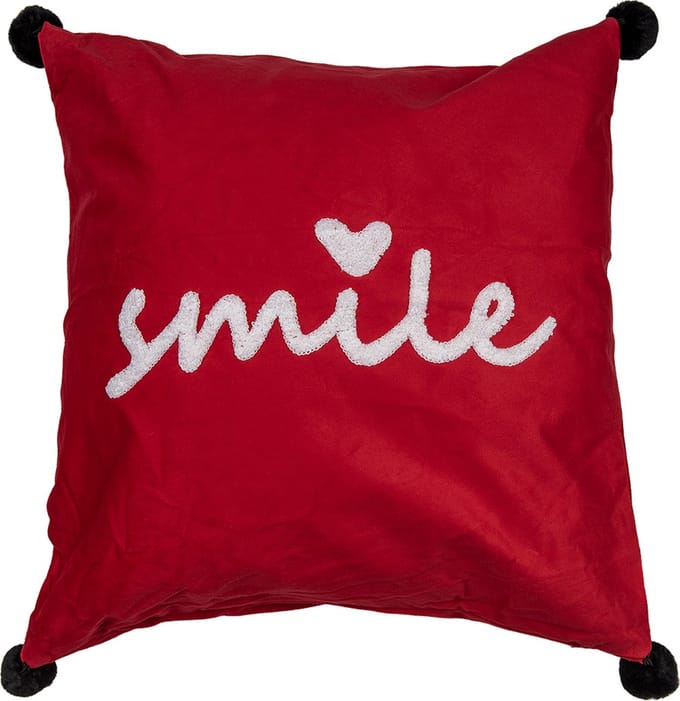 Clayre & Eef Kussenhoes 45x45 cm Rood Wit Polyester